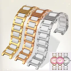 Ceramic Bracelet in stainless steel watchband 14*8mm 16*10mm 18*10mm 20*12mm watchband women man fashion wristwatches strap belt