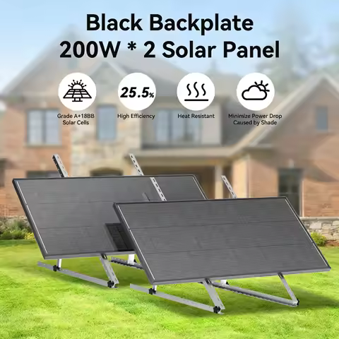 Rvpozwer 12.8V 200W/400W Monocrystalline Solar Panel Module Off Grid PV Power For Vehicles, RV Camper Camping Boat Shed Farm