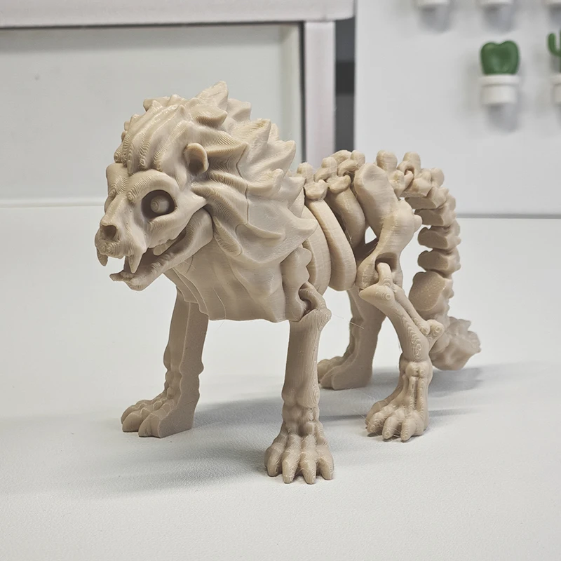 Original 3d Printed Articulated African Animal Skeletons Desktop Decor Aquarium Ornaments Action Figure Creative Gift Model Toy