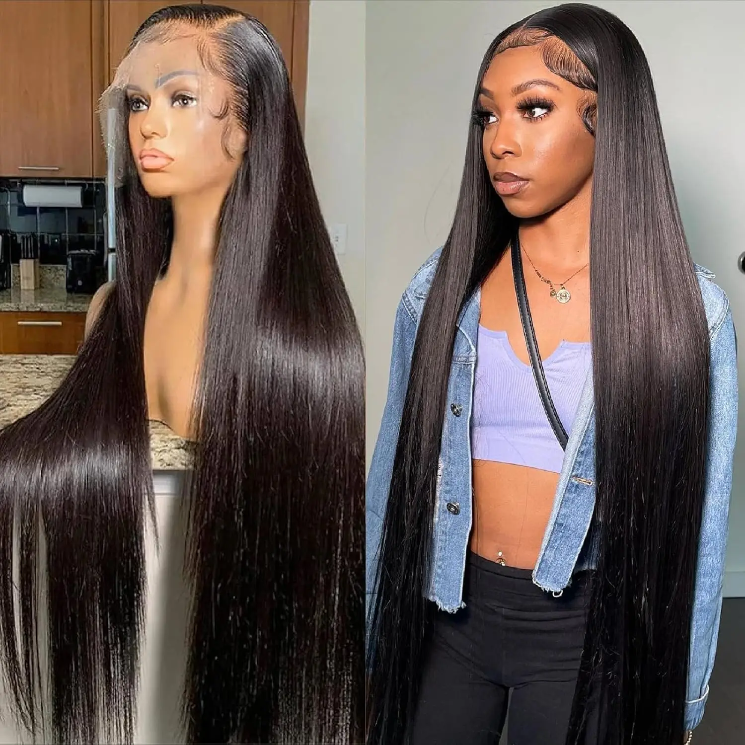 

Straight Lace Front Wigs Human Hair 13x4 13x6 HD Transparent Lace Frontal Wigs for Black Women Brazilian Remy Hair Natural Color