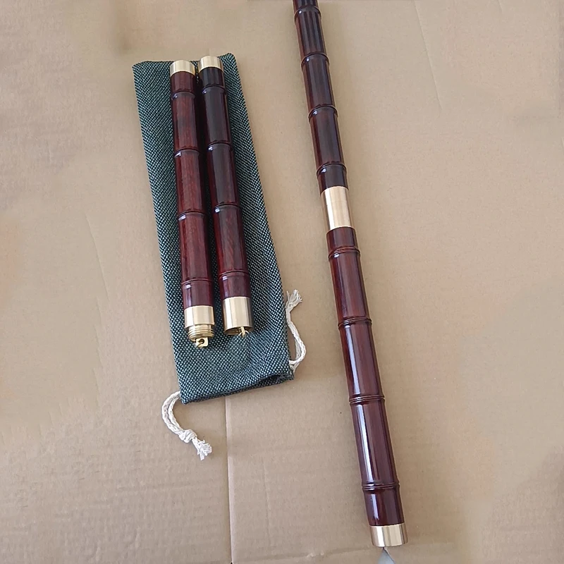 Outdoor Portable EDC Removable Rosewood Retro Handmade Short Stick Car Window Breaker Martial Arts Training Stick