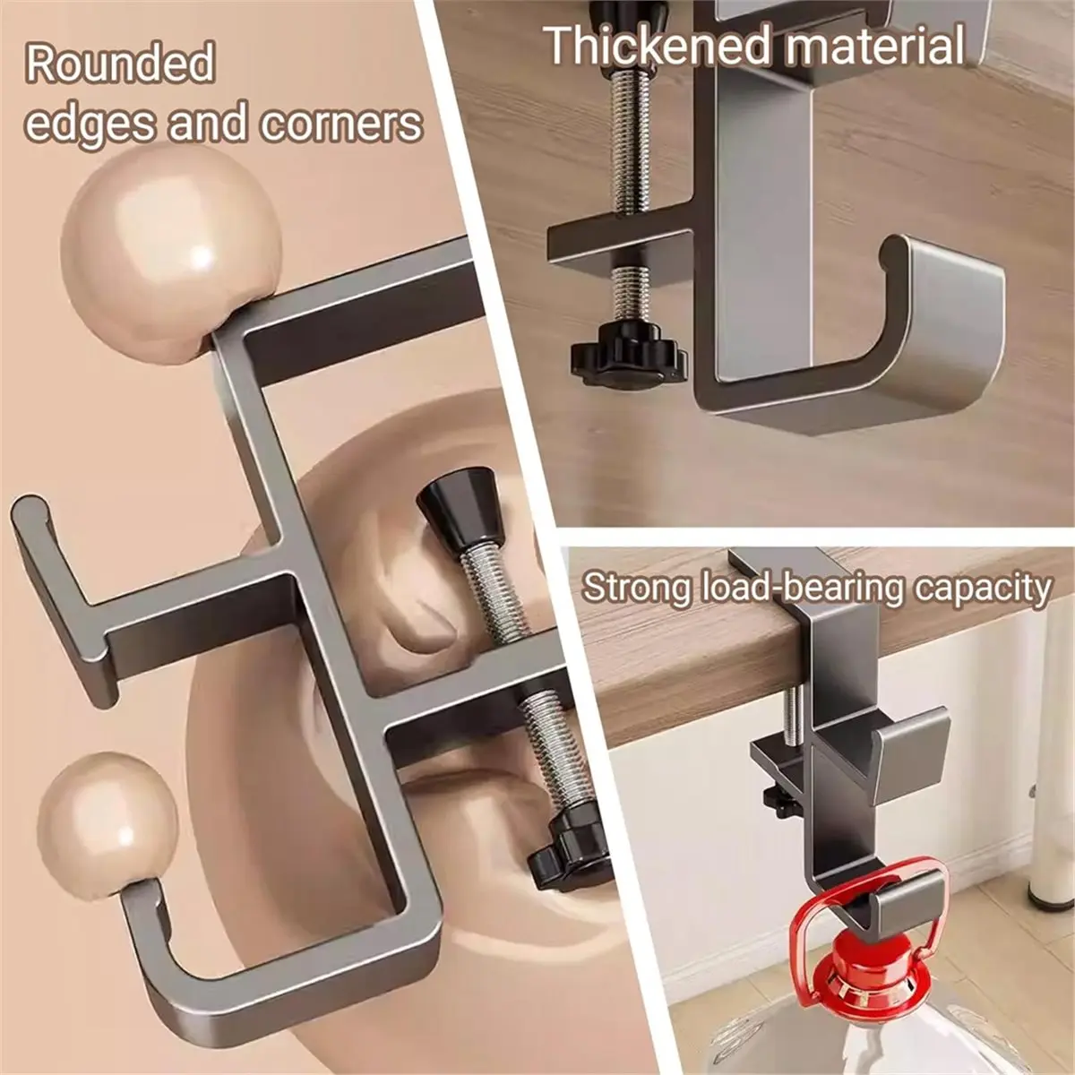 2026 New Headphone Stand & Hook - Under Desk Headset Holder Clamp Mount for Gaming Headphones, Backpacks, Purses, Coats