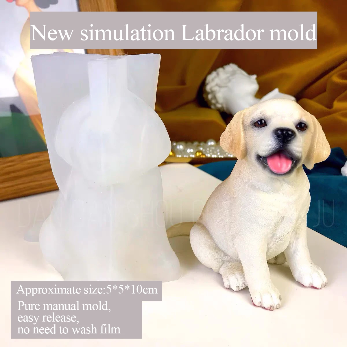 

Three-Dimensional Labrador Mold Dog, Thin Silicone Mold, Drip Glue Manual DIY, exclusive 3D