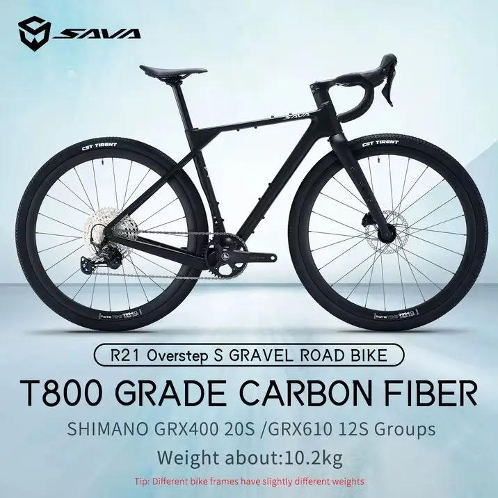 SAVA nueva bicicleta de grava R21 Gelaro S6/S4, bicicleta todoterreno todo terreno, cuadro de fibra de carbono y bicicleta de engranaje GRX 12/GRX de 20 velocidades