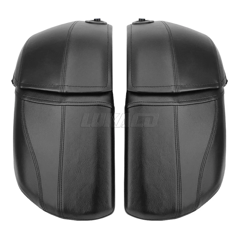 Bolsas duras clásicas negras universales para motocicleta, alforjas, Kit de montaje de caja de equipaje lateral para Honda Kawasaki Harley Dyna