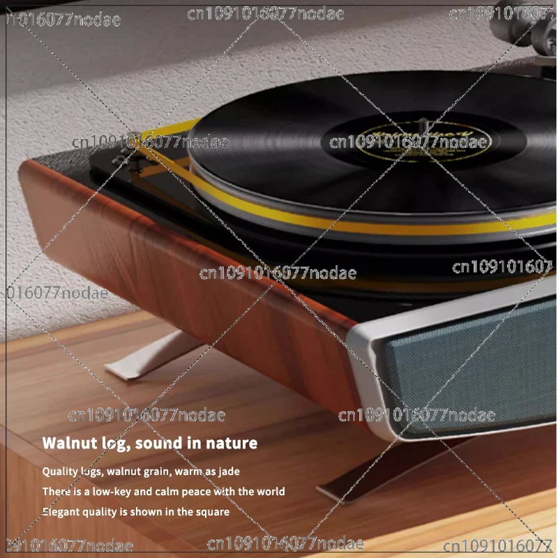 Retro Vinyl Record Player W/ Dustproof Cover Classic Nostalgic Style Record Player 33/45PM Turntables Gramophone Phonograph