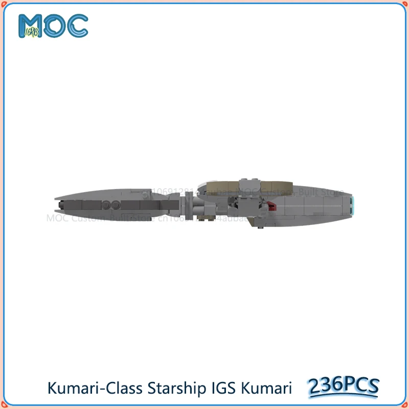 Kumari-Class Starship IGS Kumari Modelo MOC Blocos de Construção Aeronave Espacial Montar Tijolos DIY Exibição Criativa Brinquedos Presentes 236PCS