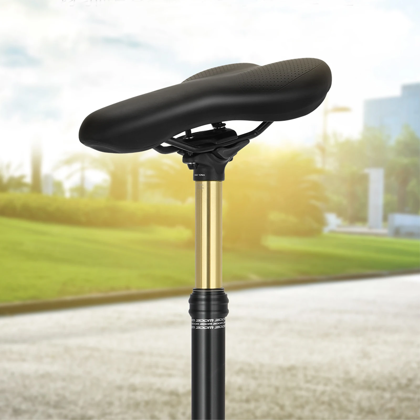 Zoom Bicycle Seatpost Travel 100MM Saddle Post 30.9mm/31.6mm Inner/Outer Wire Control Aluminum Alloy Hydraulic Dropper Seatpost