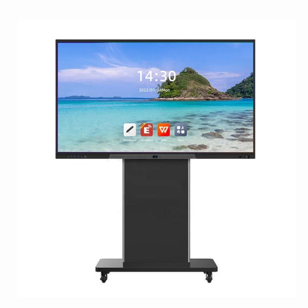 75 Inch All in One Interactive Board Display, Built in Microphone and Speaker, Android windows System, LCD