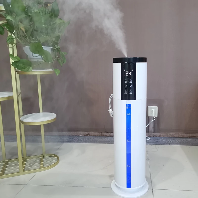 12L WIFI Smart Air Cool Mist Humidifier Aroma Diffuser Humidicator Mood Night Light Floor Stand Round Ultrasonic Humidifier