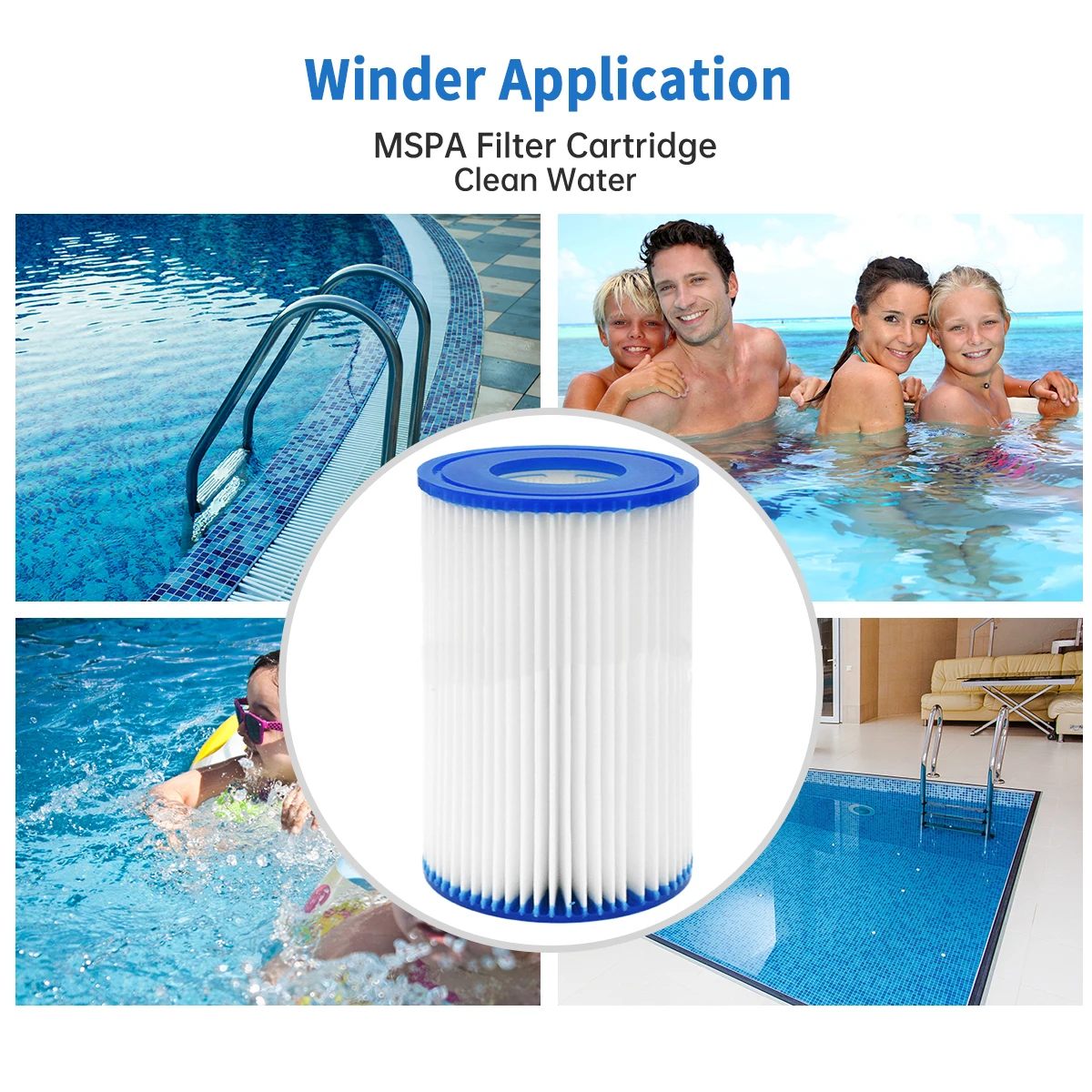Type A/C Type III Pool Filter Cartridge Replacement Parts for Intex 29000E 59900E Bestway 58012E 530 1000 1500Gallon Pool Filter image 6