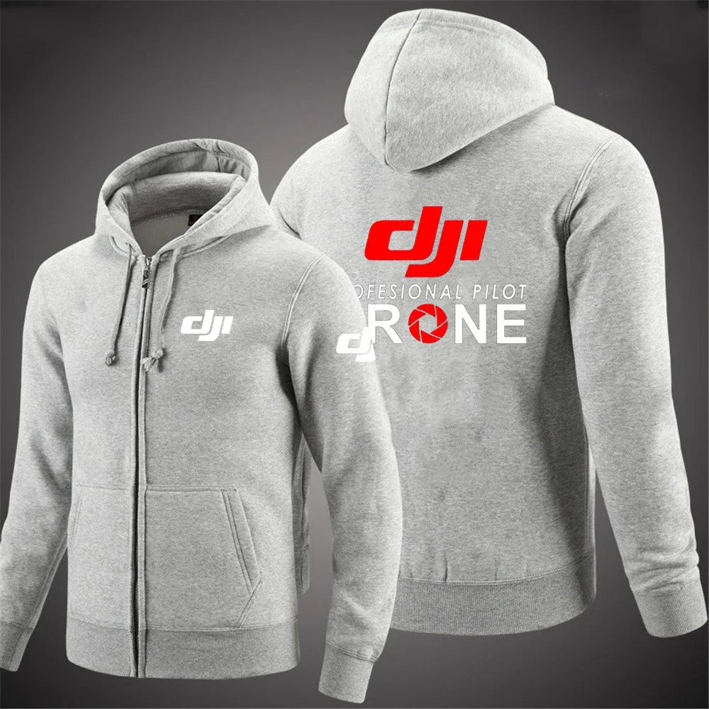 Dji Professionelle Pilot Drone Frühling Herbst Casual männer Einfarbig Zipper Pullover Hoodie Mäntel Sportswear Fashion Langarm – Detail 6