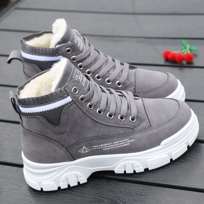 Comemore Winter Women\'s Cotton Shoes Plush Thick Warm Booties Woman 2022 Female Ankle Boots High Top Sneakers Snow Short Boot 40