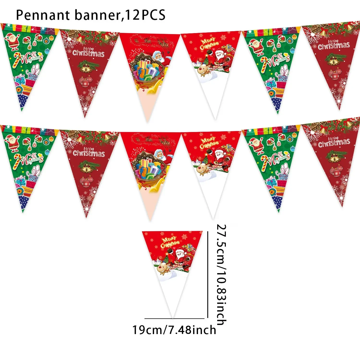 Christmas Theme PE Tablecloth Holiday Party Decorations Festive Table Cover Dessert Buffet Dining Celebration Backdrop Supplies