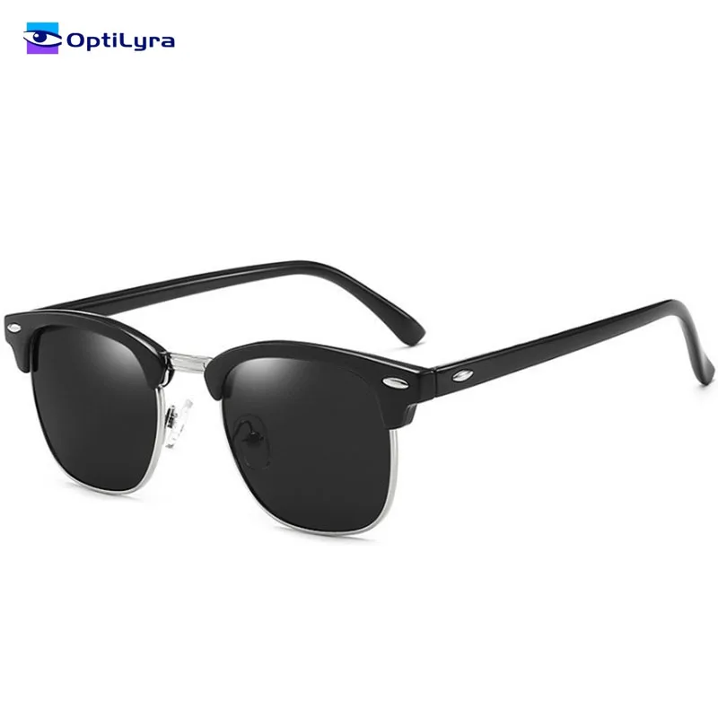 

OptiLyra Brand The Classic Men's UV-Protective Sunglasses With A Half-Frame Design Are Suitable For Fishing and Driving