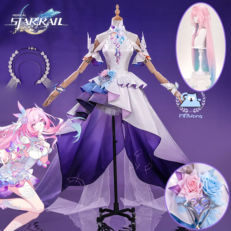 

Honkai Star Rail Cyrene Косплей Костюм Двойной Материал Ripples of Past Reverie Cyrene Ролевая Игра Наряд Для Хэллоуина Взрослых