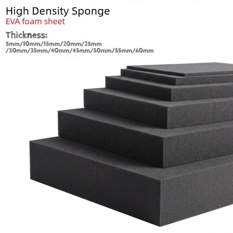 Black High Density Sponge Lining Custom Cut Shock Absorption Anti-collision Inner Liner Thin Gasket for Gift Box Toolbox