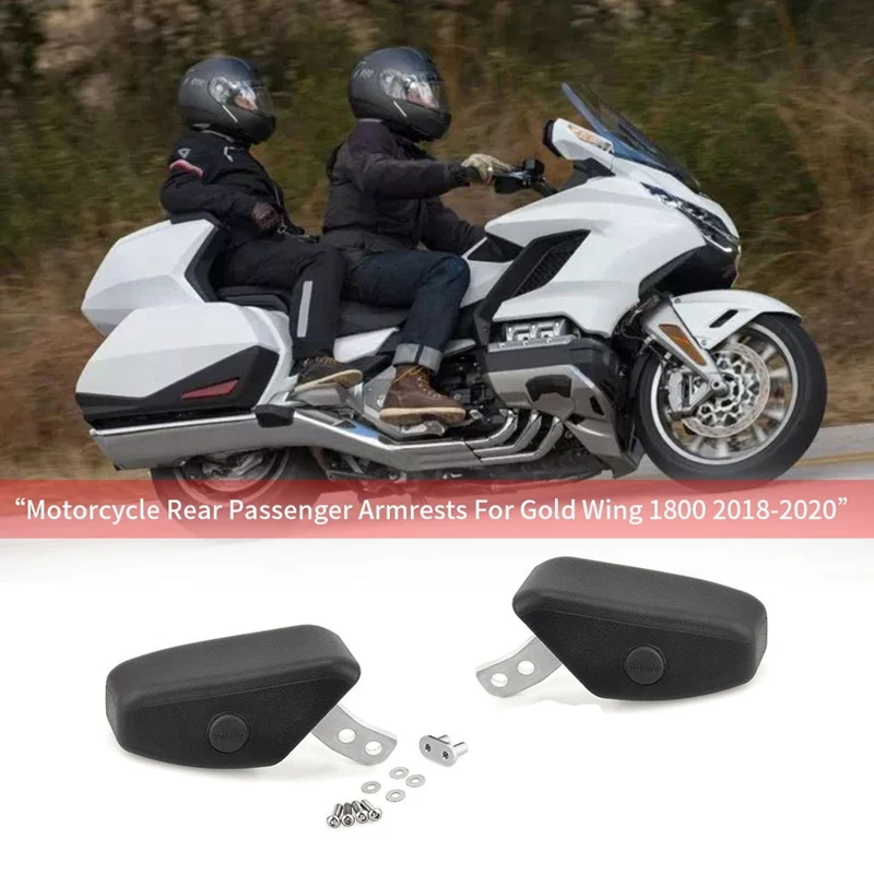 Reposabrazos trasero de pasajero para motocicleta, izquierda y derecha, compatible con HONDA Gold Wing 1800, GL1800, F6C, Goldwing GL-1800, 2018, 2019, 2020