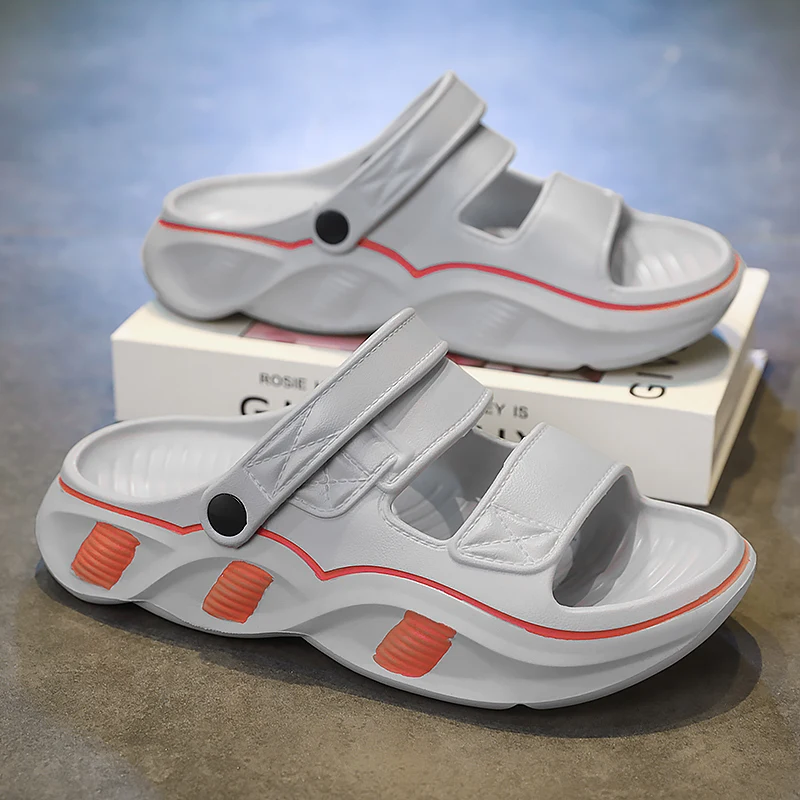 Outdoor Wandering Slippers For Men Modern Elegant Simple Style Soft Anti Skid Sole Breathable Footwear For City Street Visit