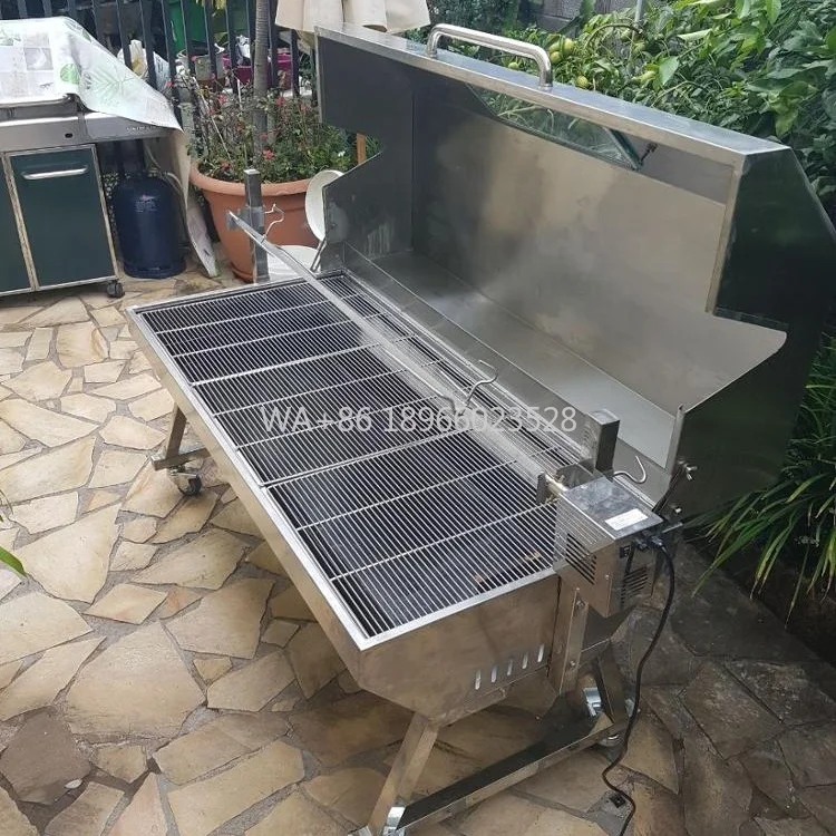 

Basket Hog Roaster for Outdoor Cooking BBQ Grills Rotisserie Grill Rack Fire