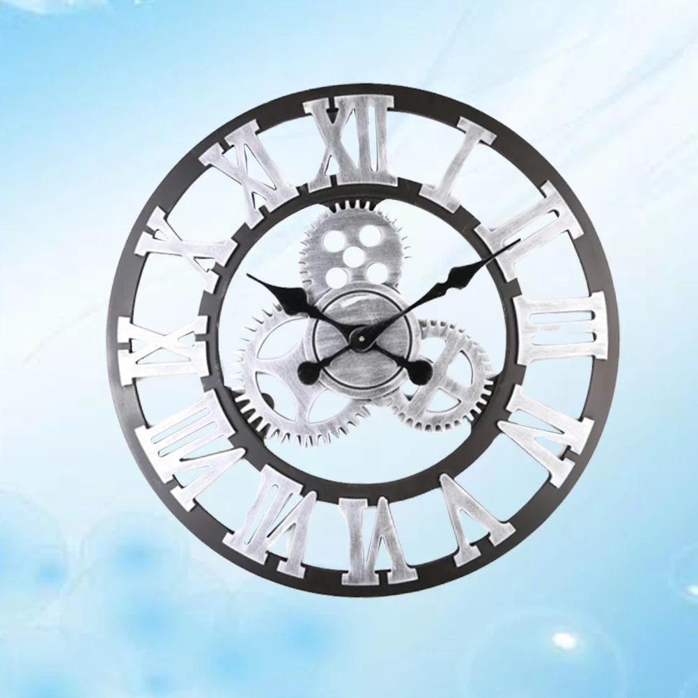 

Retro Gold Gear Clock Wall Hanging Art Decor Vintage for Home Decorative Steampunk