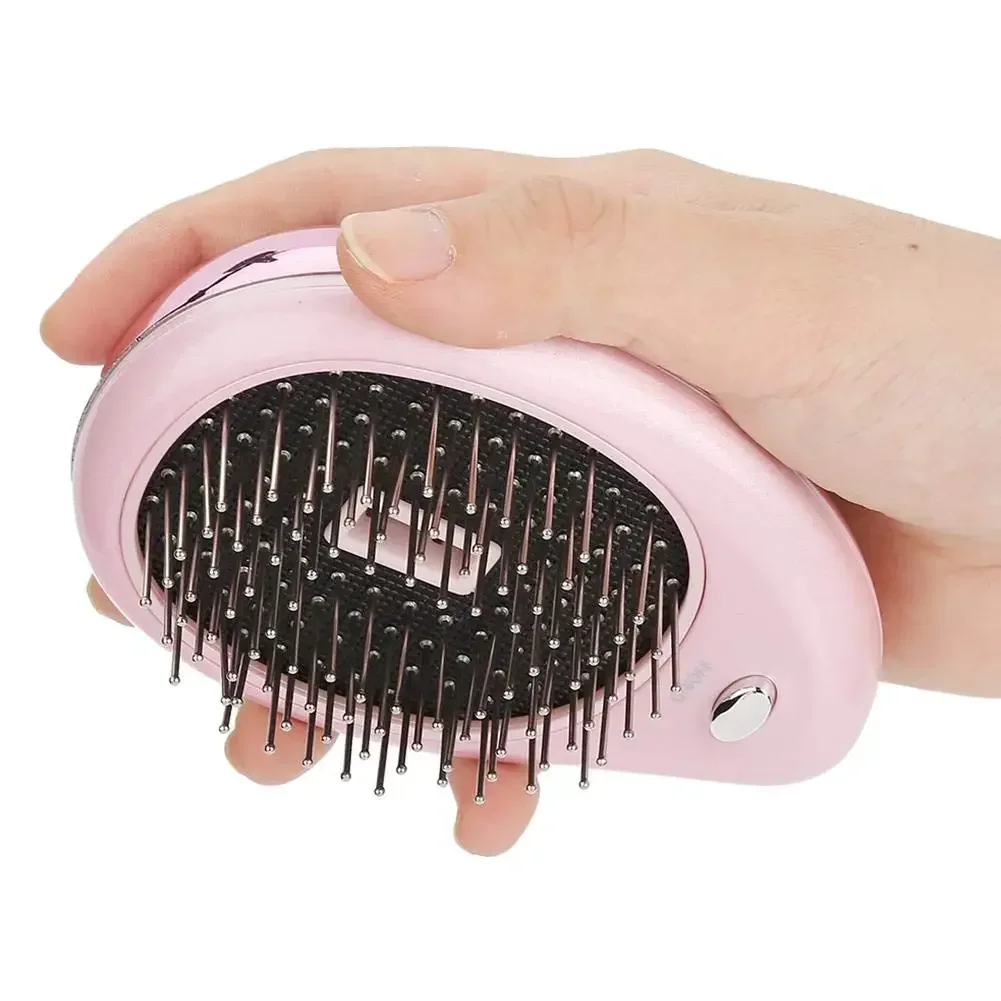 Internet Celebrity's Same Electric Sound Wave Vibration Magnetic Massage Comb Portable Ion Hair Comb Iron Mini Hair Straightener