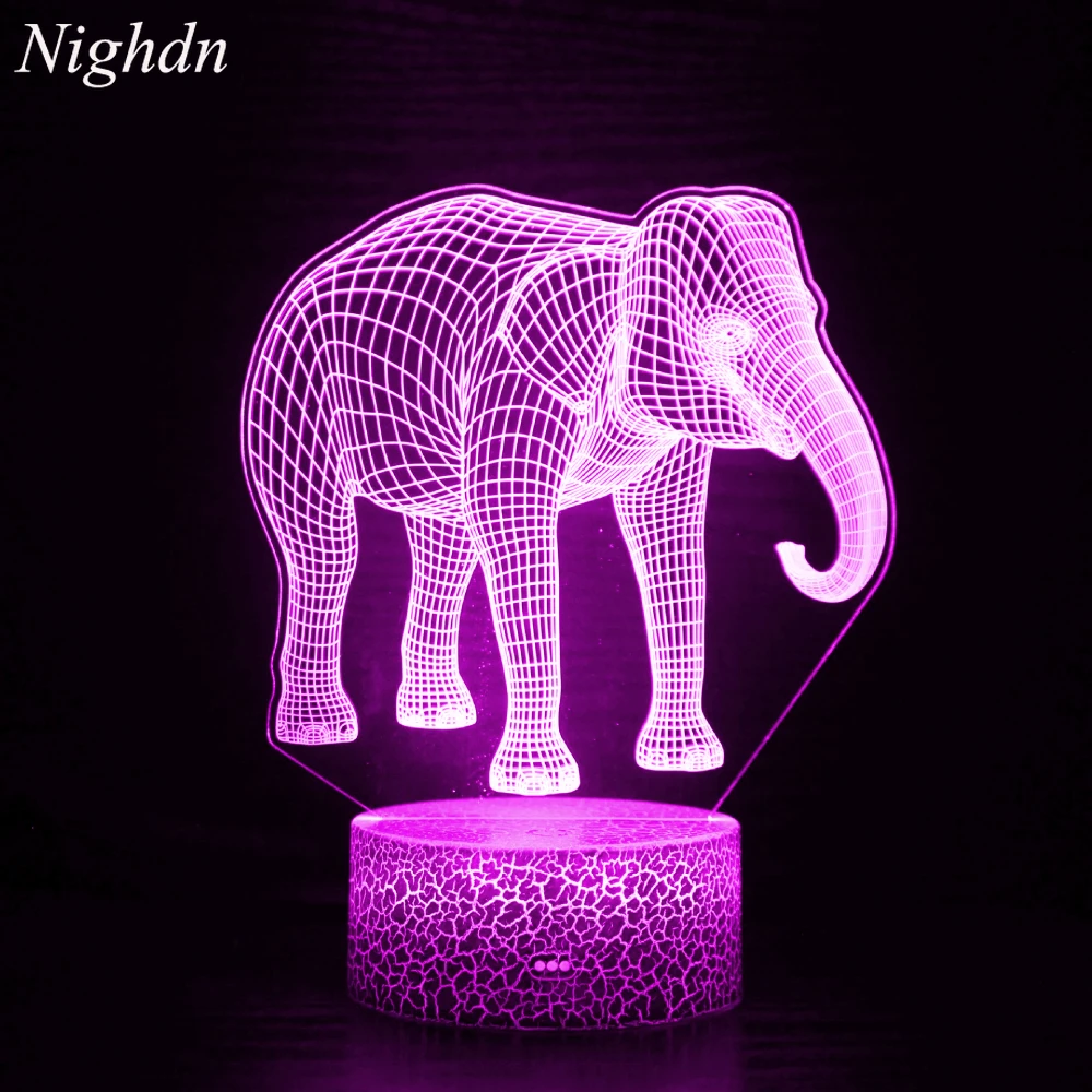 

Nighdn Elephant 3D Night Light for Kids 7 Colors Changing 3D Illusion Lamp Child Christmas Birthday Gifts for Boy Girls Nursery