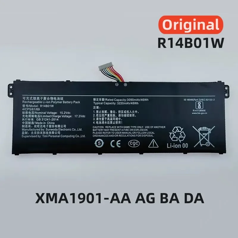 

100% оригинальный аккумулятор для ноутбука Xiaomi Redmi Book R14B01W 14/16 дюймов XMA1901-AA AG BA DA DG DJ YN BB XMA2002-AJ