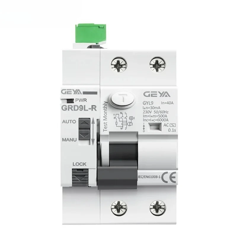 GRD9L-R Auto Reclosing Device Remote Control Circuit Breaker 2P 4P 40A 63A 30mA 100mA 300mA RCD 6KA ELCB RCCB GEYA