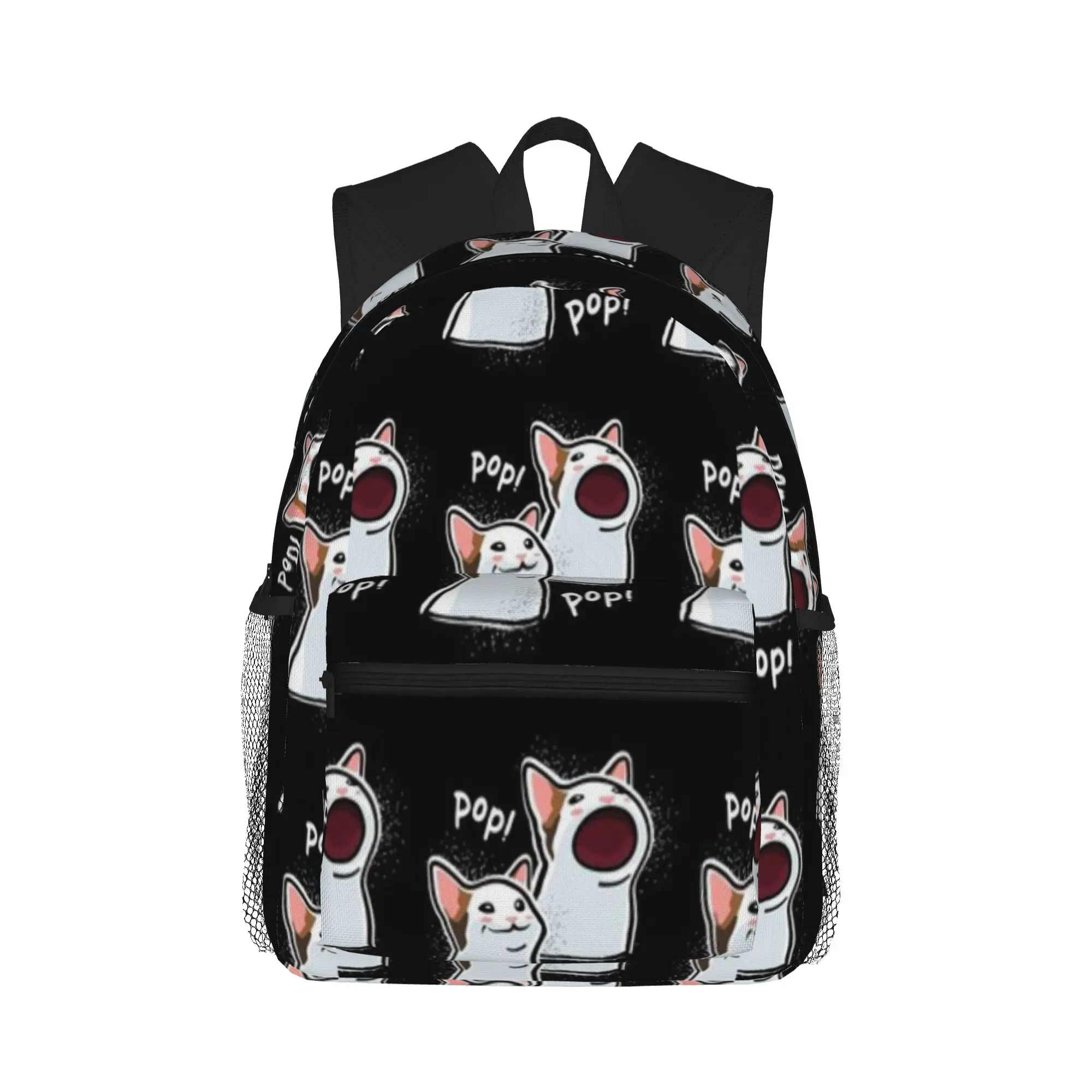 

Popping Cat Meme Pop Cat PopCat Casual Backpack for Students and Adults Student