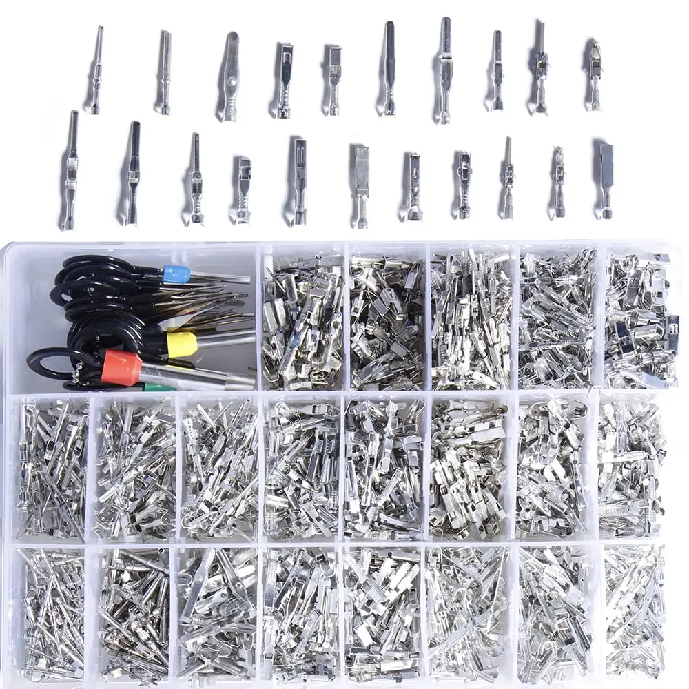 1/1.5/1.8/2.2/2.8/3.5mm Car Electrical Terminal pin Connector Wire Removal Non-Insulated Plug Male Female Pins Removal Tool kit