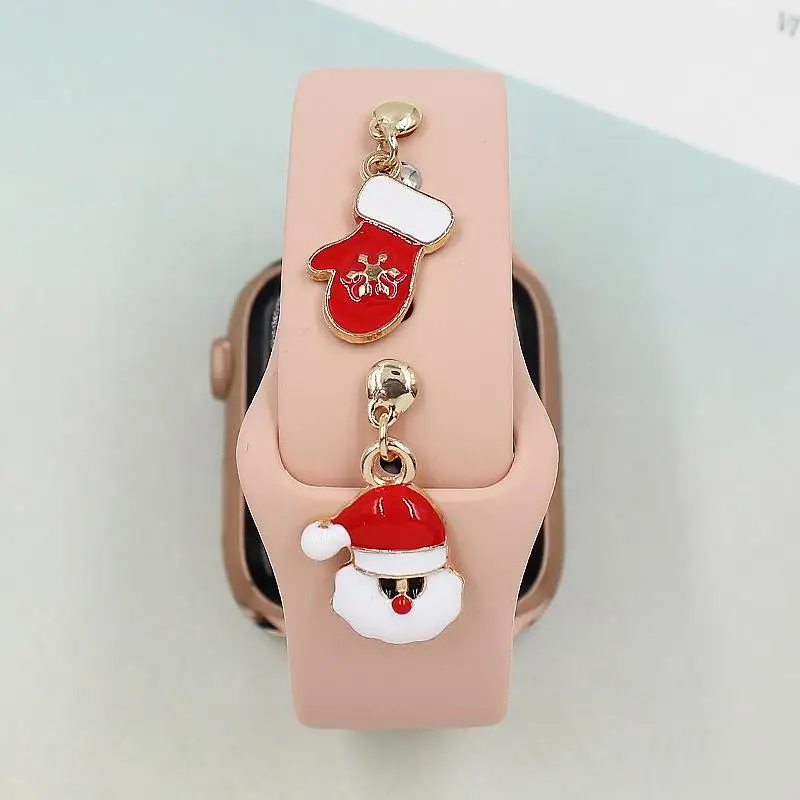 سحر المجوهرات لساعة أبل الفرقة ، زخرفة عيد الميلاد ، الأظافر المعدنية ، اكسسوارات سوار ، iWatch 10 ، iWatch 9 ، 8 ، ساعة المجرة 7 ، 6 ، 5 ، 4