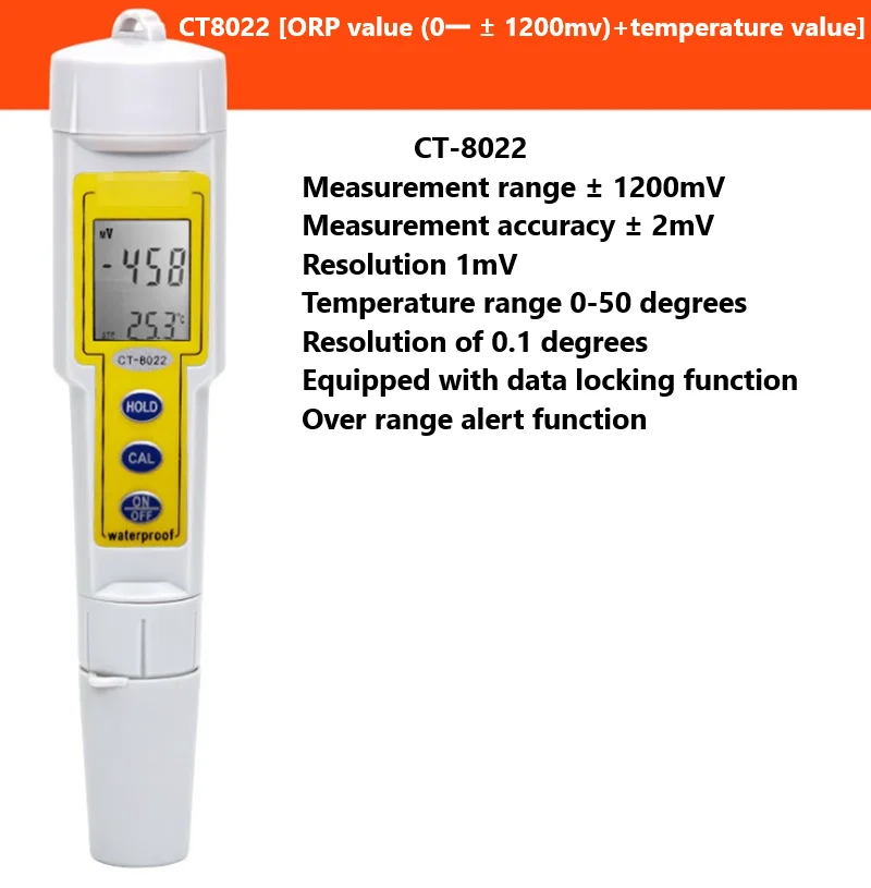 CT8022 pen ORP meter portable oxidation-reduction potential measuring instrument liquid mv value