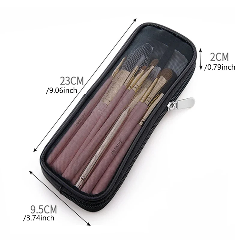 Custodia da viaggio per pennelli per trucco Borsa da toilette cosmetica Organizzatore per uomo Donna Strumenti di bellezza Kit in rete Custodia per il lavaggio Accessori