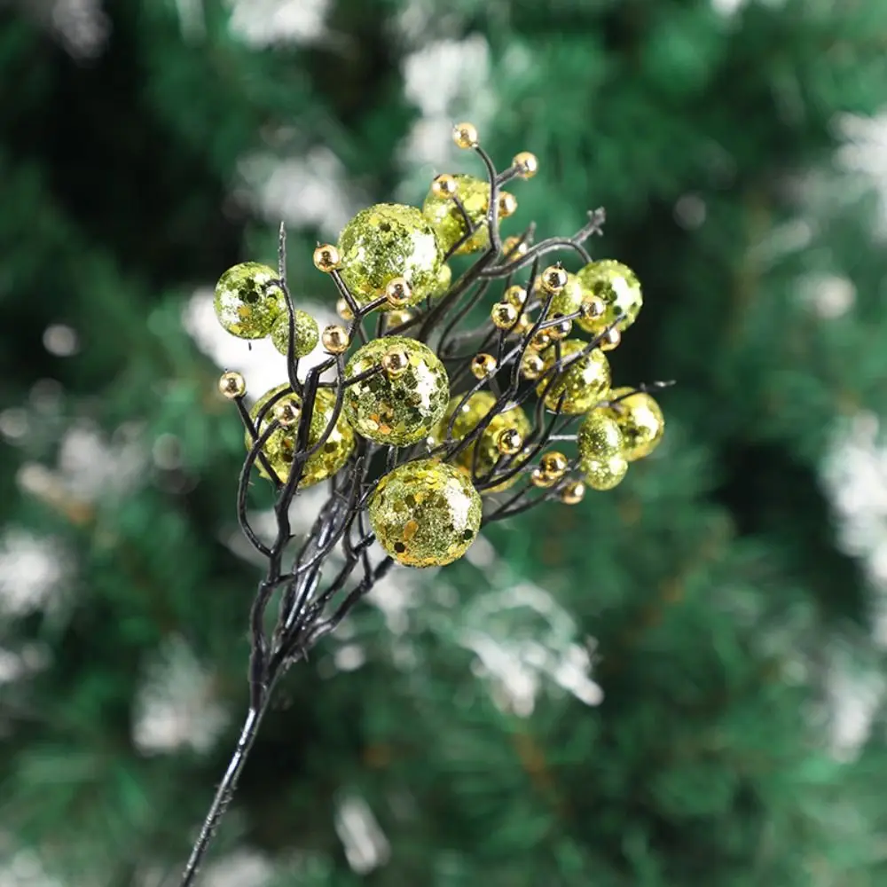 فروع التوت اللامع لعيد الميلاد القابلة لإعادة الاستخدام، توت اصطناعي ذو ألوان زاهية واقعية، 29 سم، عطلة زينة عيد الميلاد