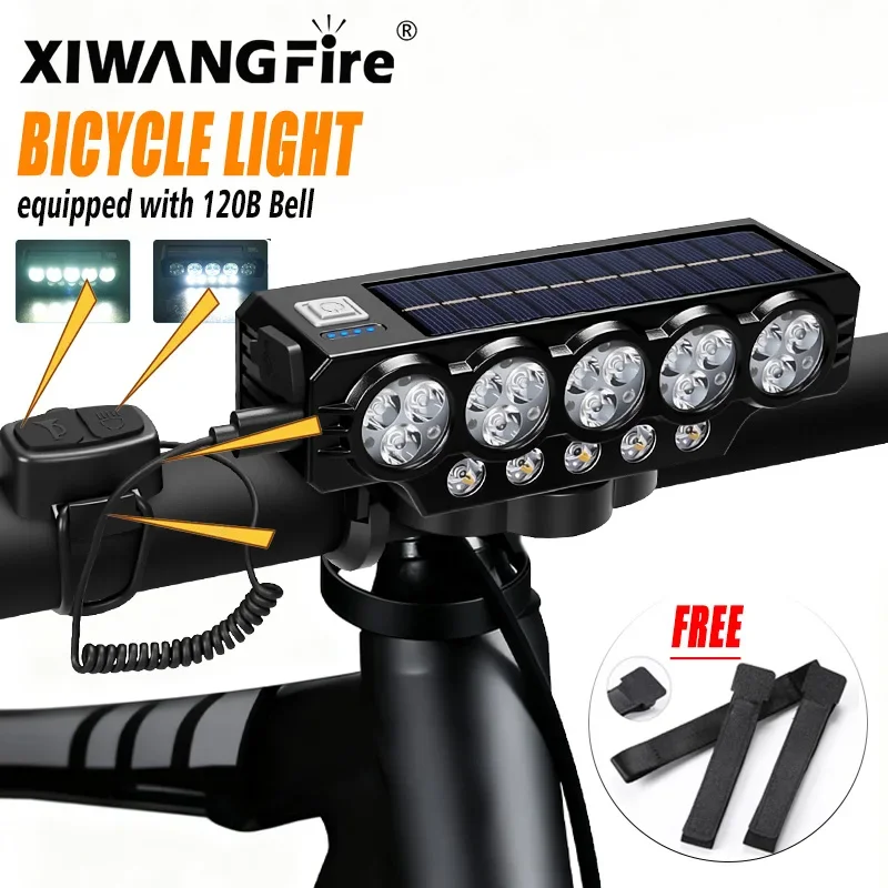 Luceperbicida15LEDconcampanelloda120dB,faroperbiciclettaricaricabiletramiteUSB,batteria18650esupportopermanubrio,attrezzaturadaciclismoimpermeabile-AliExpress18