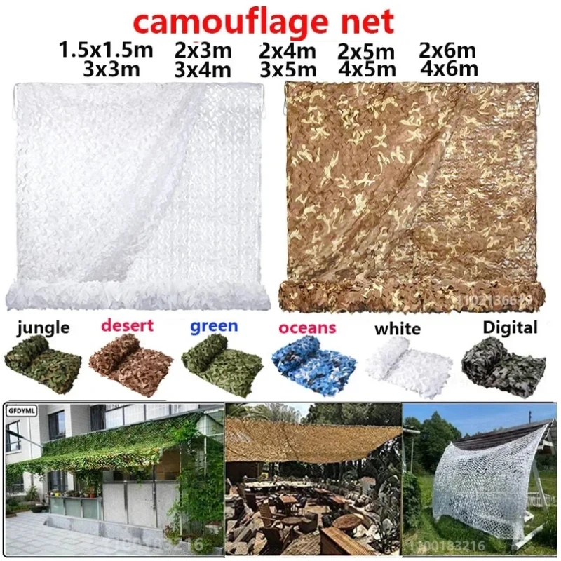 camouflage network training network, sunshade tent, hunting shelter, outdoor camping, car cover, garden bar decora