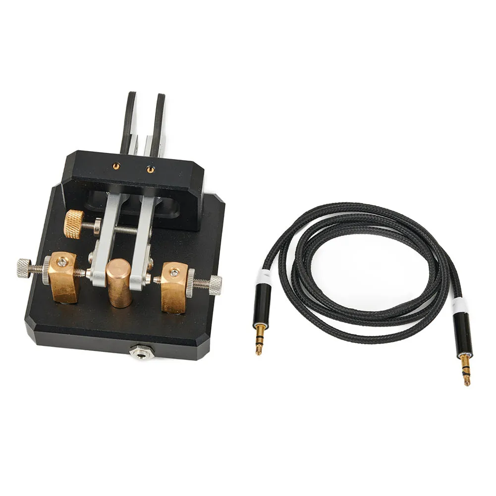 1 Pc Shortwave CW Transmitter Automatic Morse Keyer Dual-Paddle Telegraph Key CW Key For Ham Radio Users 3.5mm Audio Interface