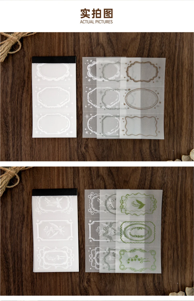 Journal GO 30 Stück Vintage Transparentpapier Halbtransparentes Materialpapier für Collage Junk Scrapbooking Dekoratives Hintergrundpapier – Detail 7