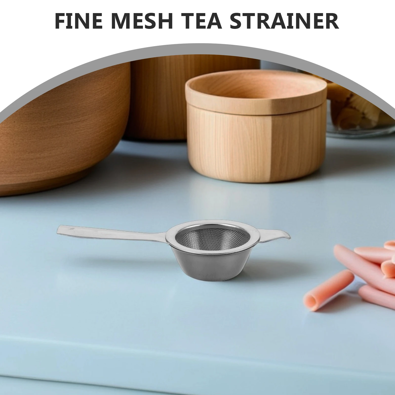 

Stainless Steel Tea Strainer Long Handle Drip Bowl Mini Mesh Sieve Fine Mesh Loose Leaf Infuser Spice Sifter Kitchen Tool