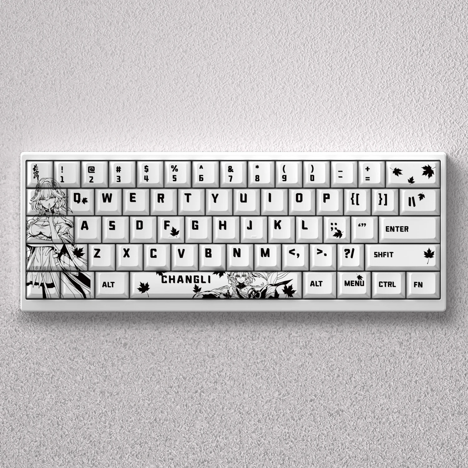 

CHANGLI Keycaps Anime PBT Dye Sublimation Cherry for Mechanical Keyboard Game PC AULA F75 Ajazz Anne Pro2 Mad 60he 68he