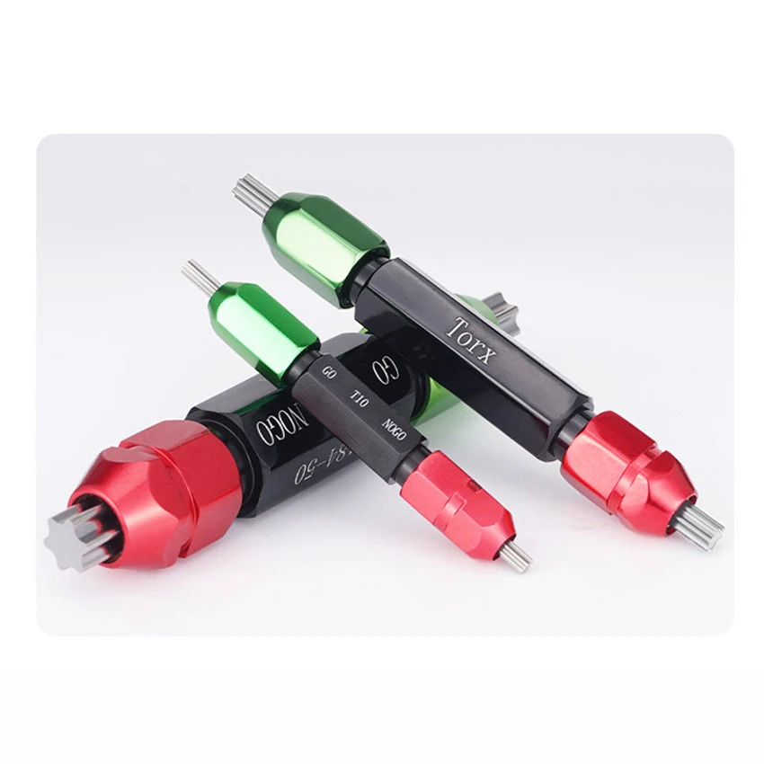 T5/T6/T7/T8/T10/T15/T20/T25T Plum Blossom Plug Gauge Go And No Go Thread Gauges Inspection Tool Screw Plug Socket Measuring Tool
