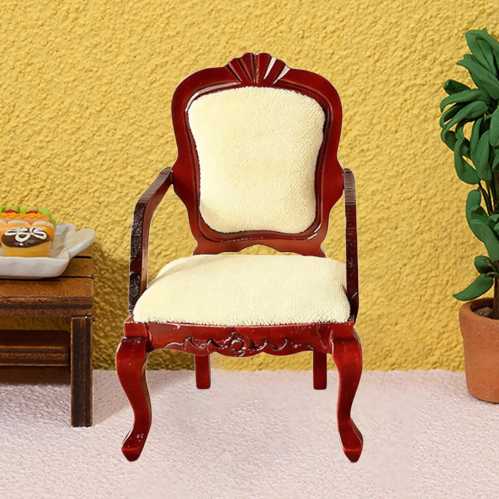 

1/12 Scale Miniature Furniture Chair for Micro Landscape Diorama Photo Props
