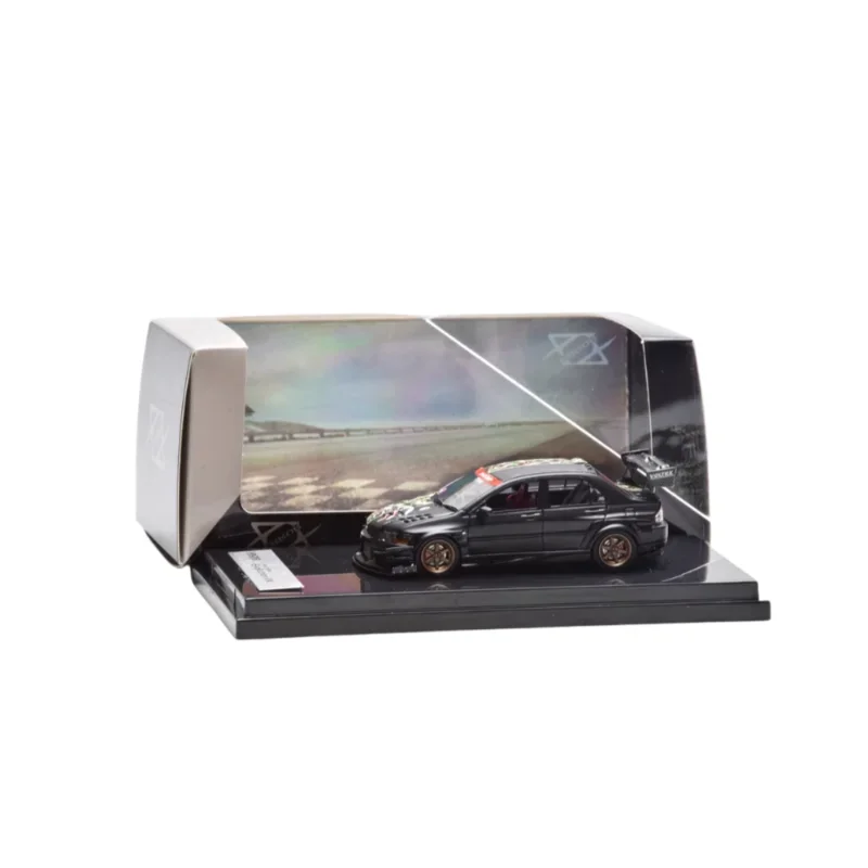 

Premium ratio 1:64 Mitsubishi EVO IX Voltex Static diecast resin model Boys Girls Collection Display toys for children gifts.