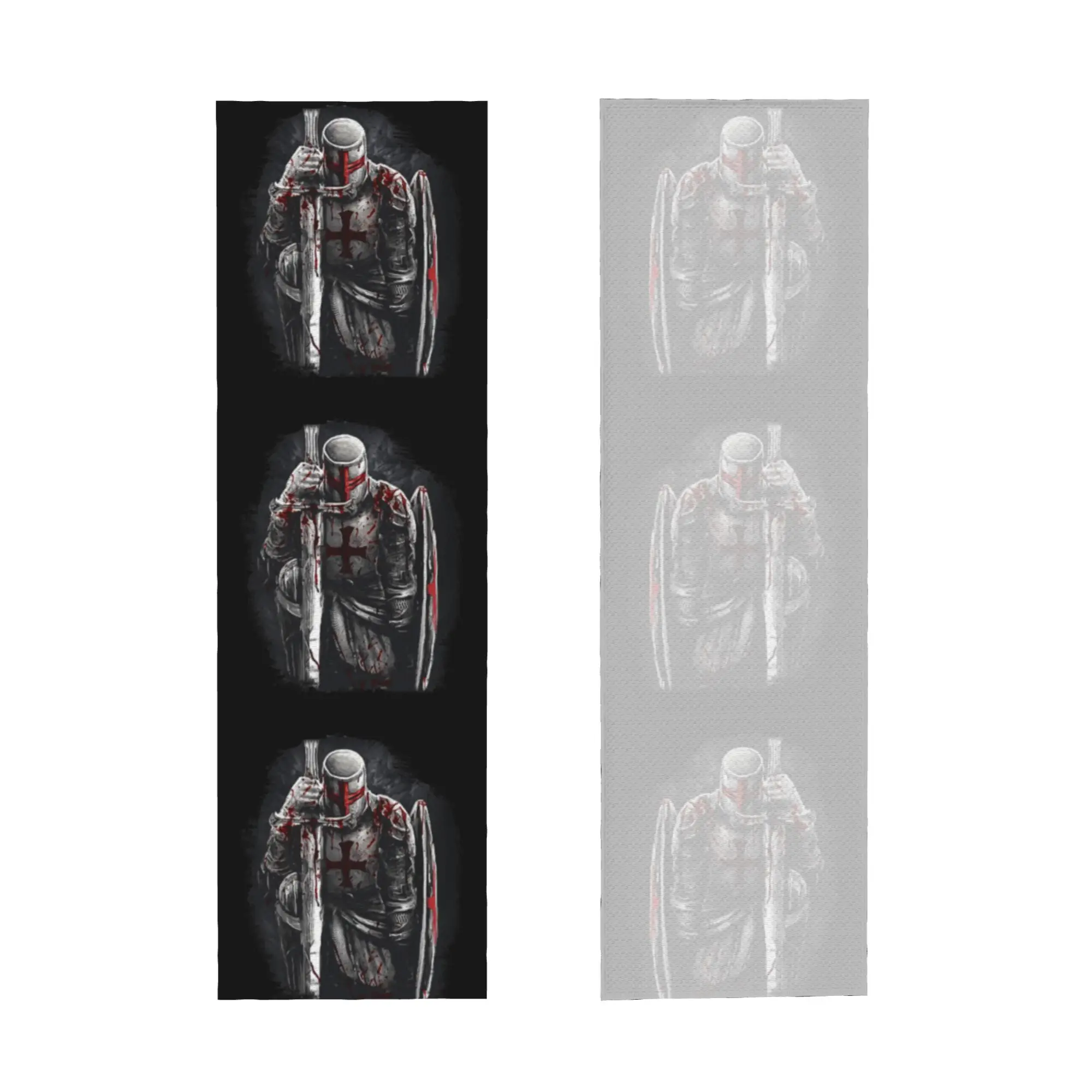 Brave Rosary Crusader Warrior Cold Exercise Towel Quick Drying Face Towel Medieval Shield Cross Knights Templar Yoga Towels