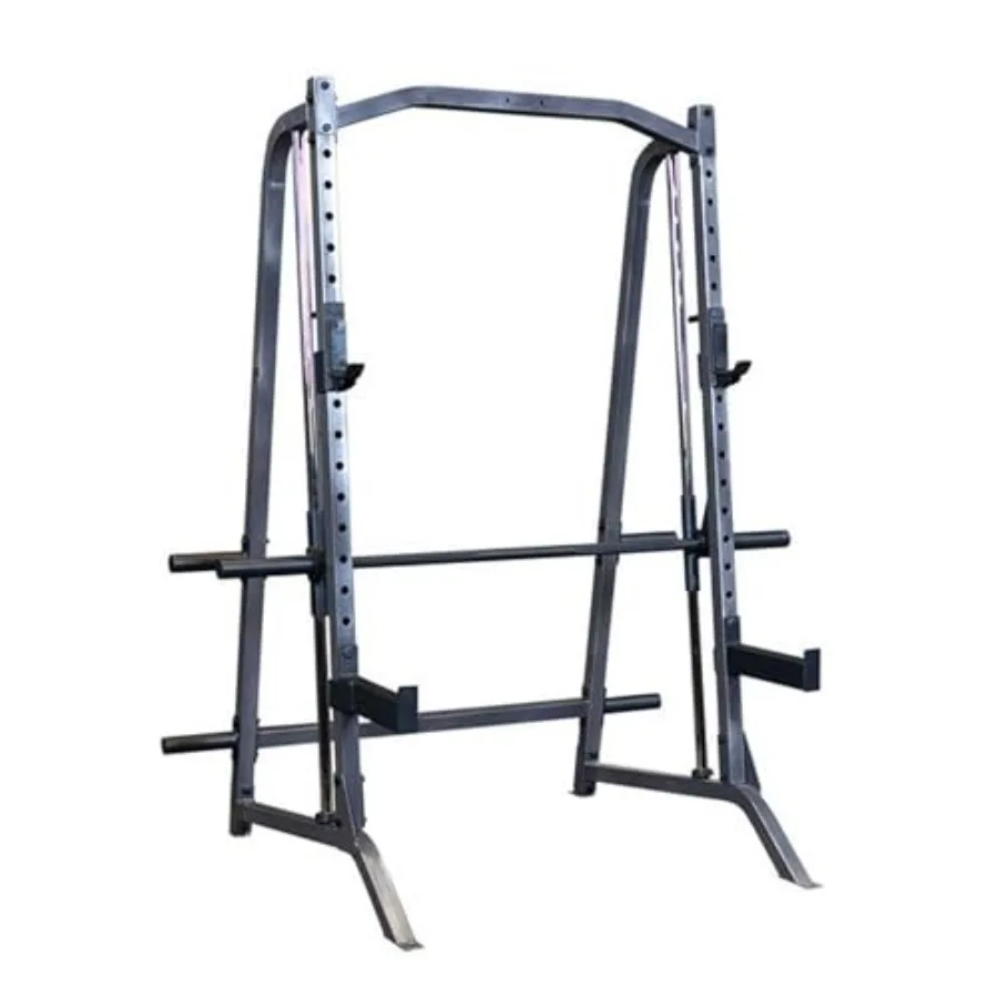 

Тренажерный комплекс Body Solid Smith Machine - Силовая тренировочная система с силовой рамой и стойкой для приседаний для домашних и коммерческих тренажерных залов - Сталь, черный цвет