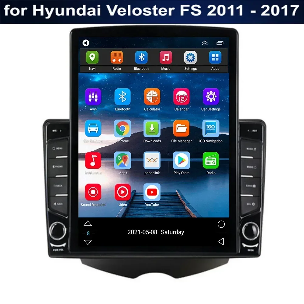 8+128G Car Radio For Hyundai Veloster FS 2011-2050 Multimedia 4G WIFI Carplay Auto GPS Navigation Android 13 Player 2 Din No DVD