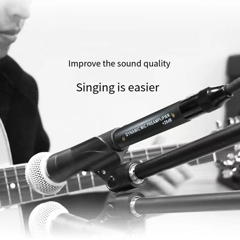 3X Microphone Preamplifier For DM1 Dynamic 28DB Gain Mic Amplifier For Dynamic And Passive Ribbon Microphones