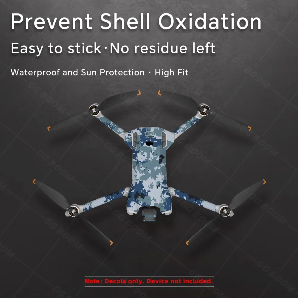 For Mavic Mini 3 Body Full Surround Sticker RC-N1/RC Remote Control PVC Protector Film Scratch-Proof Creative Decal Accessories