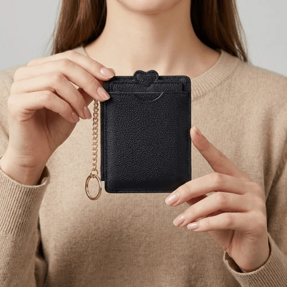 Soft Love Heart Woman Wallet PU Leather Multi-card Slot Short Card Bag Zipper Coin Purse Cartoon Card Holder Lady